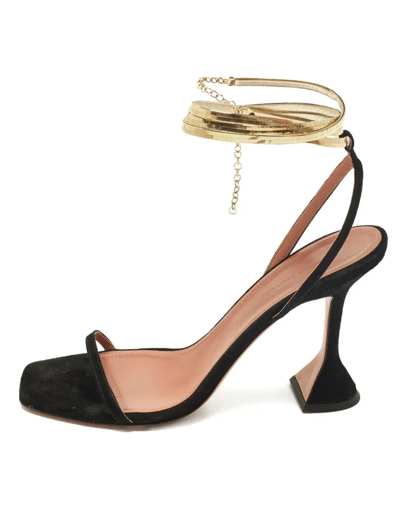 Amina Muaddi suede sandals - Schwarz Schwarz