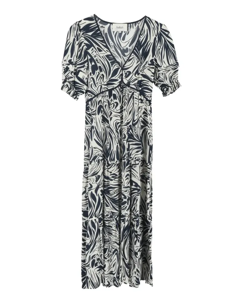 ba&sh abstract-print midi dress - Nude Nude