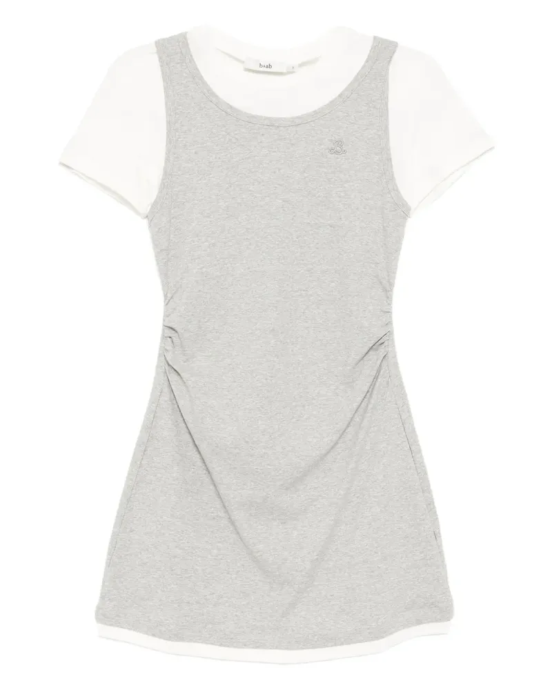 b+ab Minikleid im Layering-Look - Grau Grau