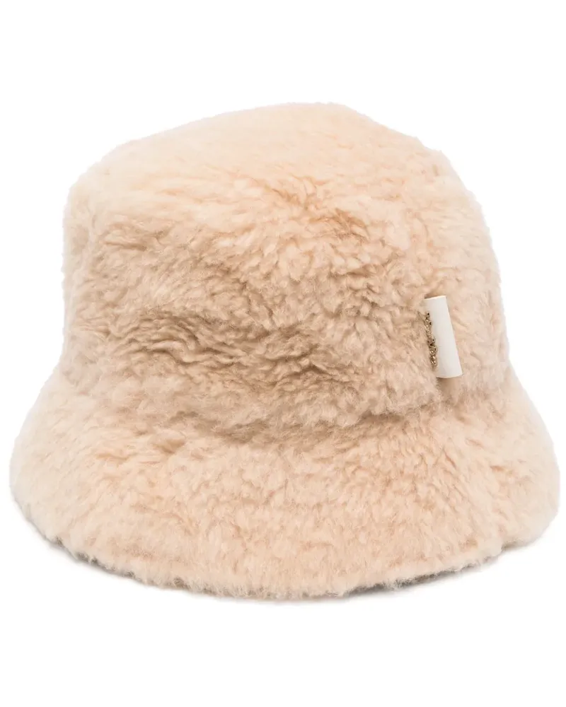 Max Mara Flauschiger Fischerhut - Nude Nude