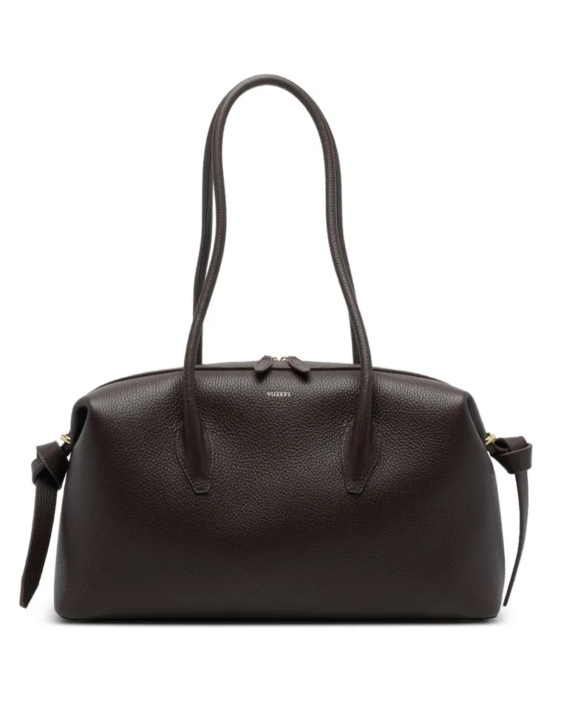YUZEFI Brioche leather tote bag - Braun Braun