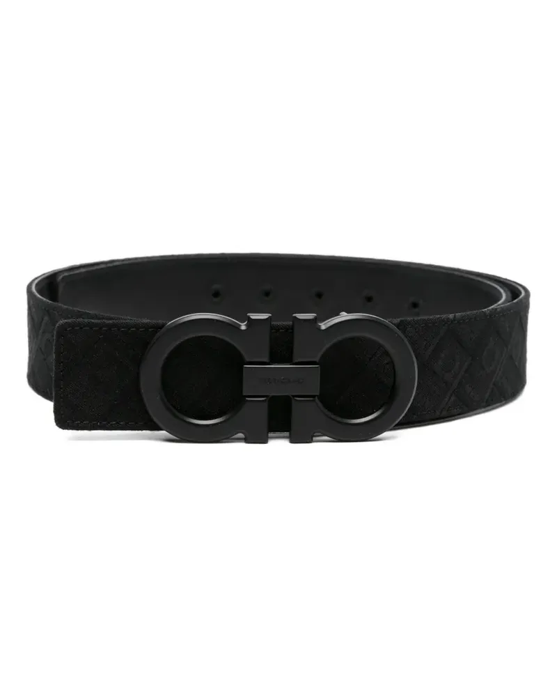 Ferragamo Gürtel mit Logo-Muster - Schwarz Schwarz