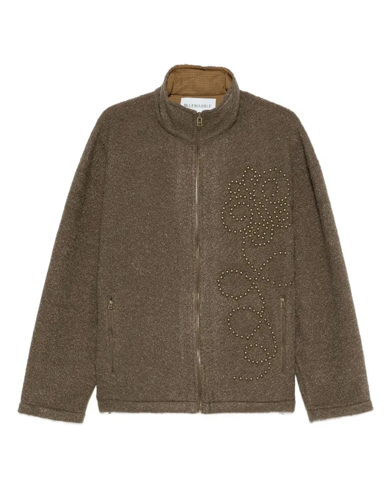 BLUEMARBLE Fleecejacke mit Nieten - Grün Grün