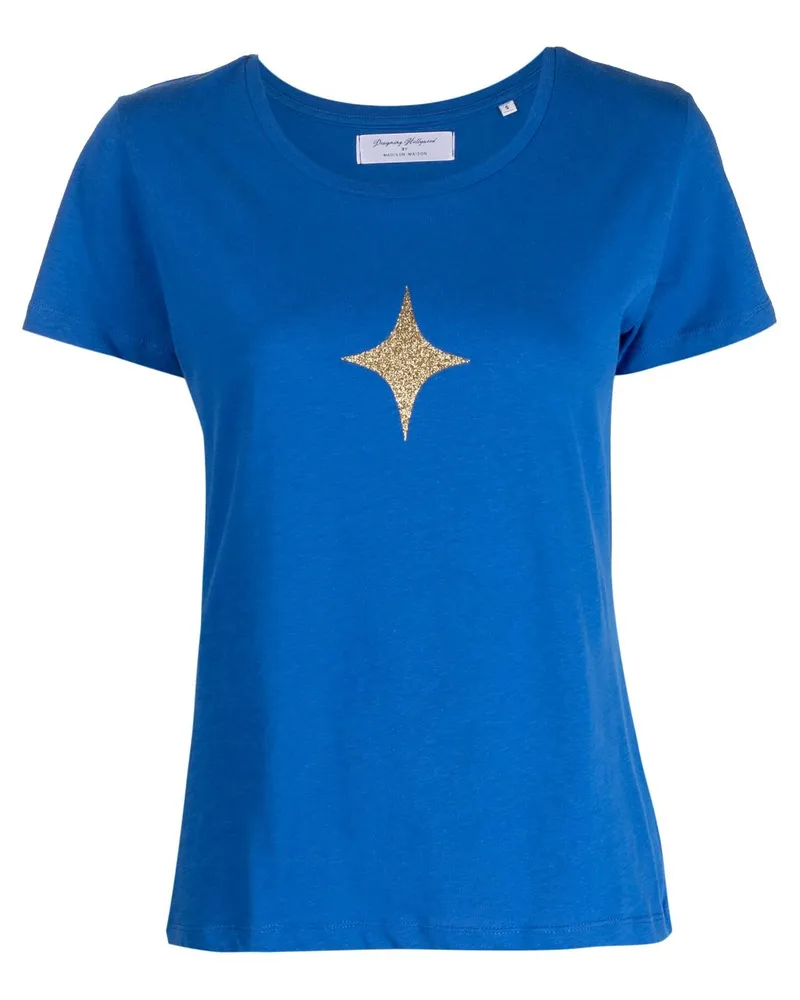 MADISON.MAISON T-Shirt mit Stern-Print Blau