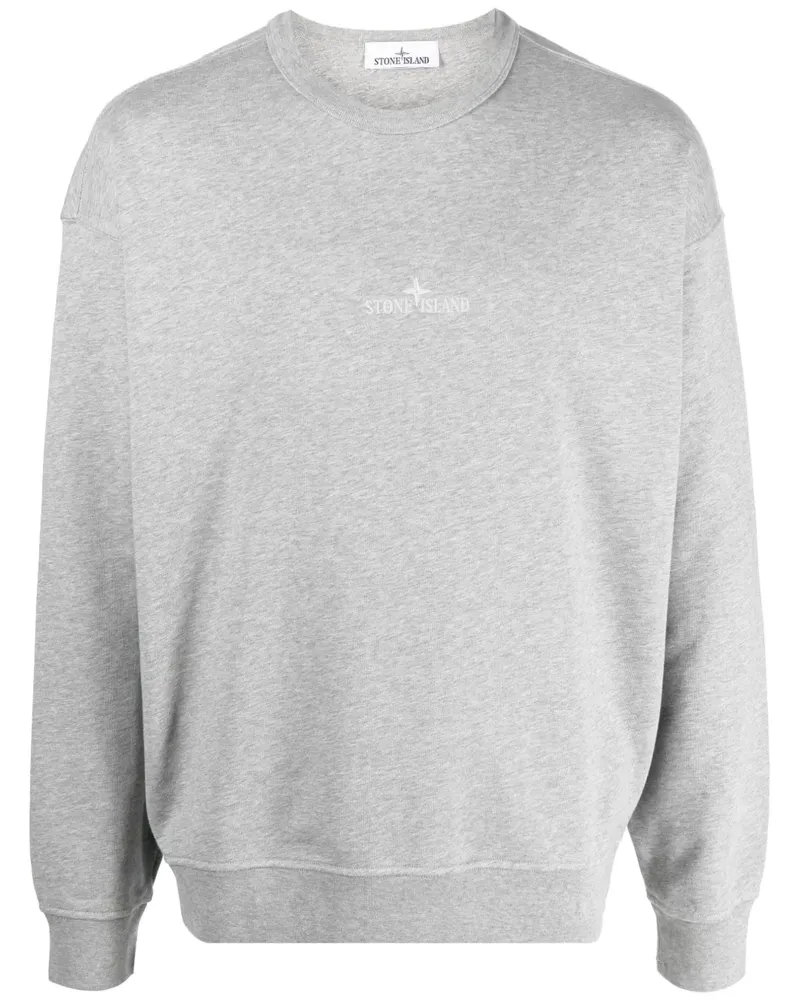 Stone Island Sweatshirt mit Logo-Stickerei - Grau Grau