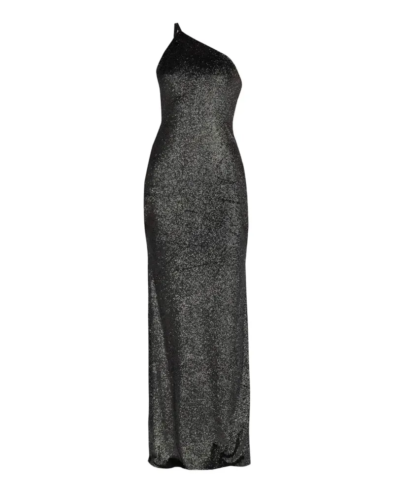 The Sei one-shoulder metallic-effect maxi dress - Schwarz Schwarz