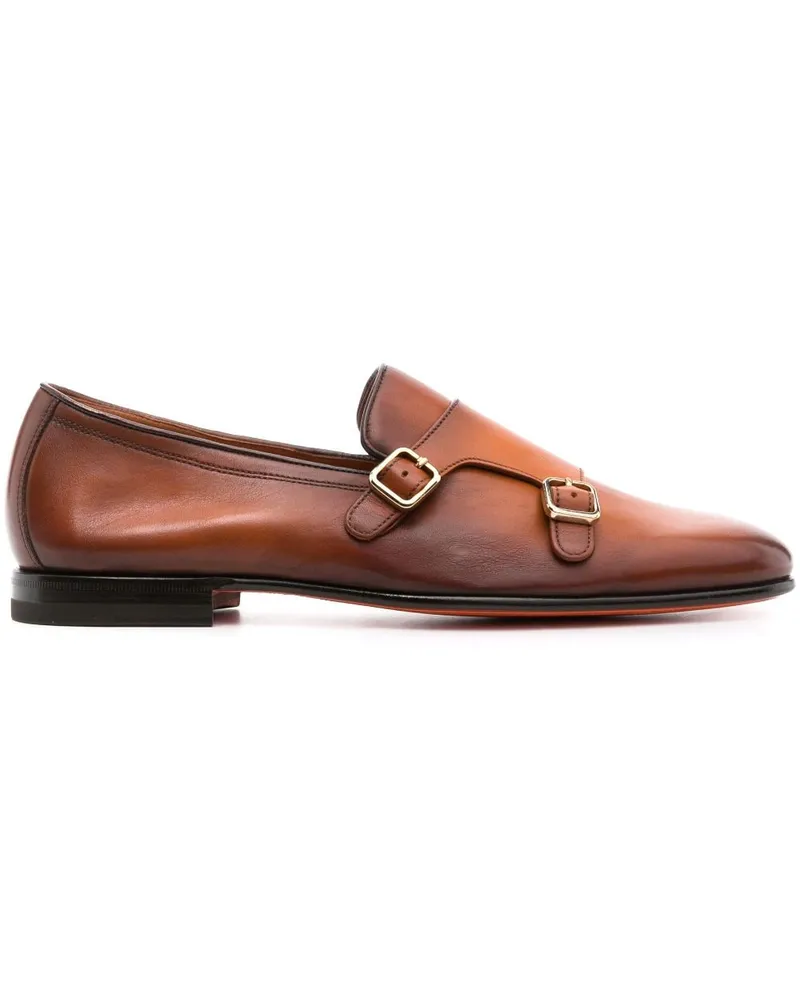 Santoni Dolorous Monk-Schuhe - Braun Braun