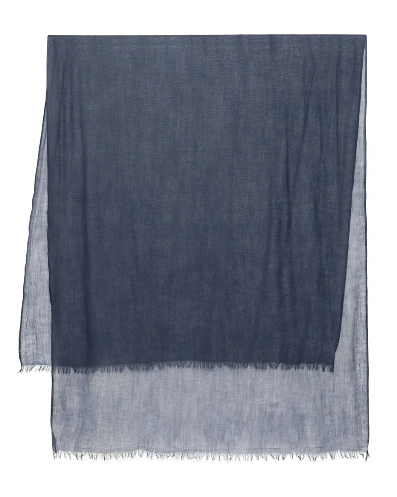 N.Peal Schal aus ultrafeinem Pashmina - Blau Blau