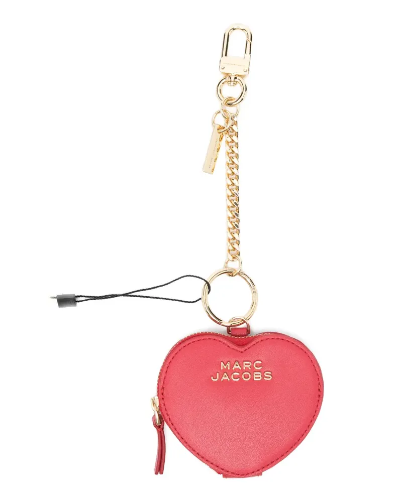 Marc Jacobs heart zip keyring - Rot Rot