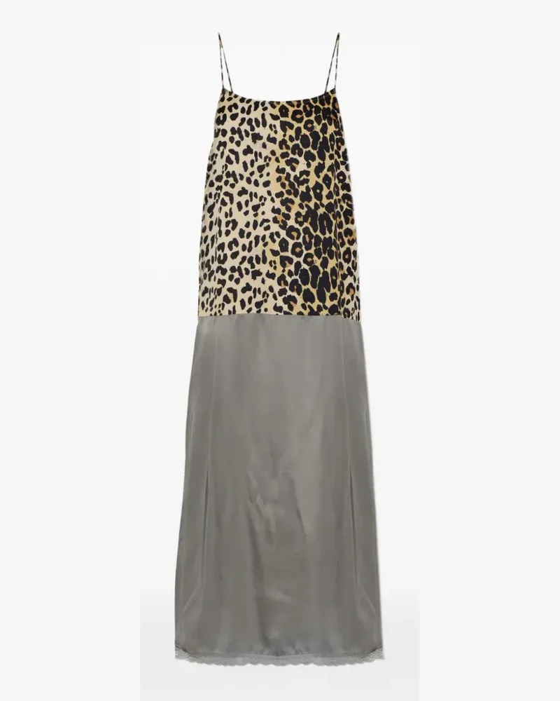 MUNTHE Kleid mit Leopardenprint - Grau Grau