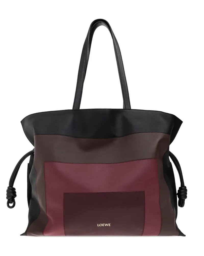 Loewe x Albers XL Flamenco Tote Bag mit Knoten - Schwarz Schwarz