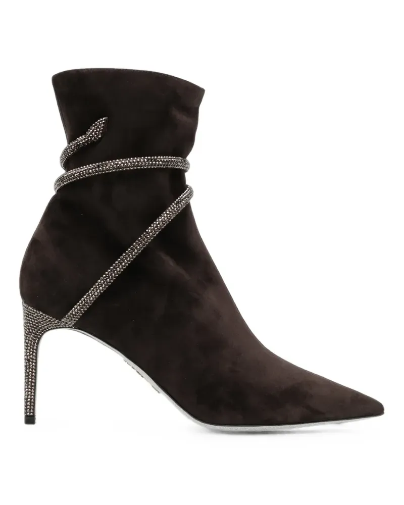 René Caovilla 85mm Cleo ankle boots - Braun Braun