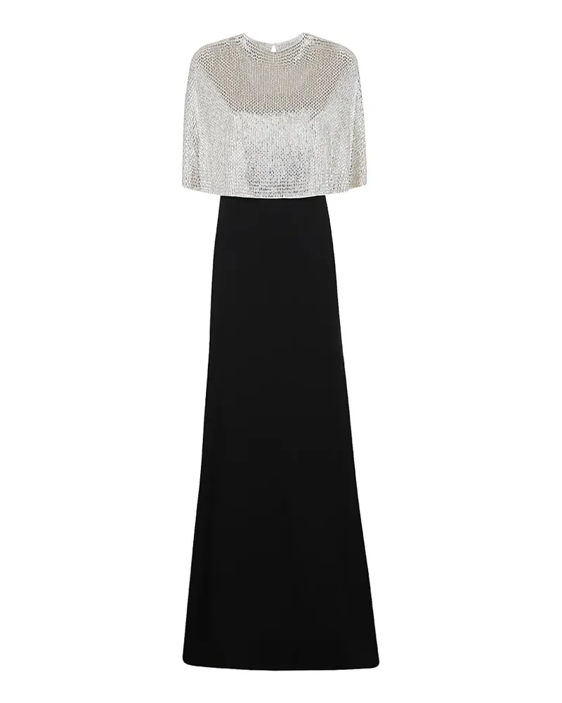 Roland Mouret sequin-embellished cape-overlay maxi dress - Schwarz Schwarz