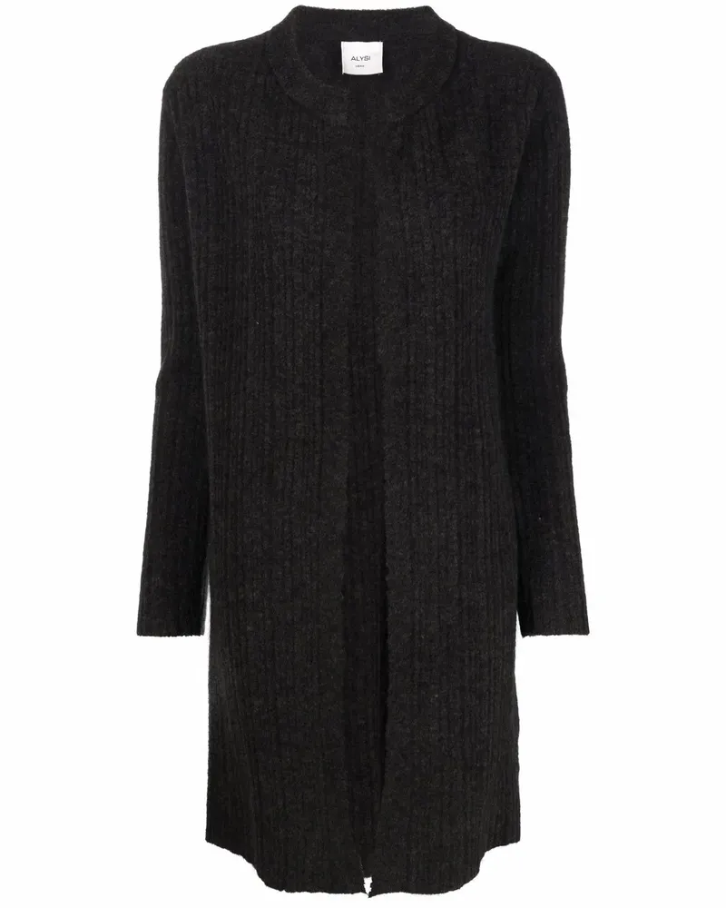 ALYSI Gerippter Cardigan - Grau Grau