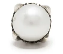 Klassischer Perlenohrstecker - Silber