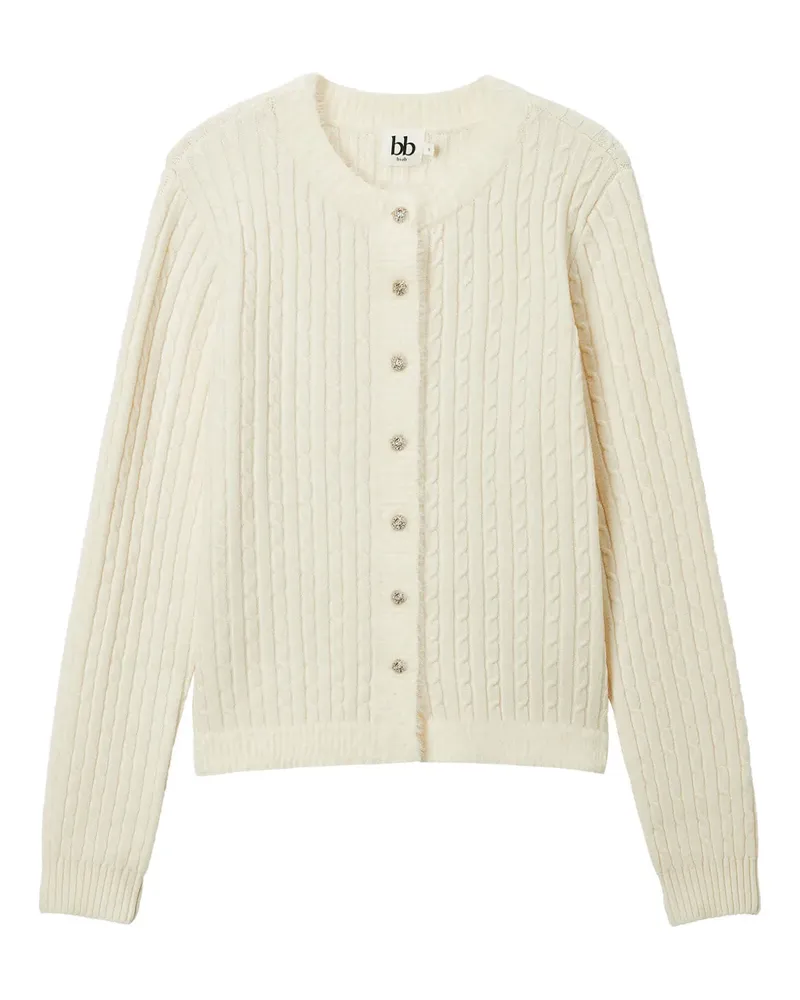 b+ab cable knit button cardigan - Nude Nude