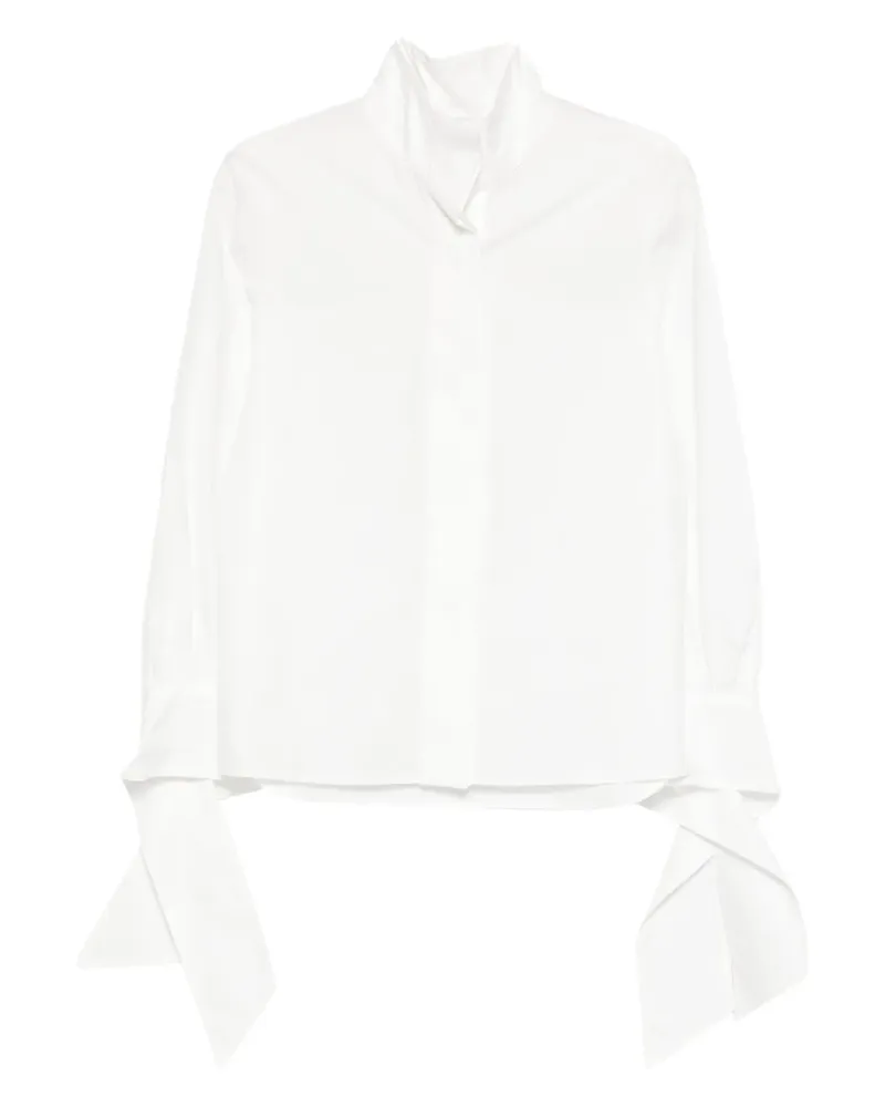 Raquel Diniz Elea Hemd mit geschnürten Bündchen - Weiß Weiß