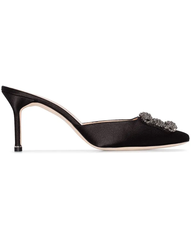 Manolo Blahnik Hangisi 70' Mules - Schwarz Schwarz