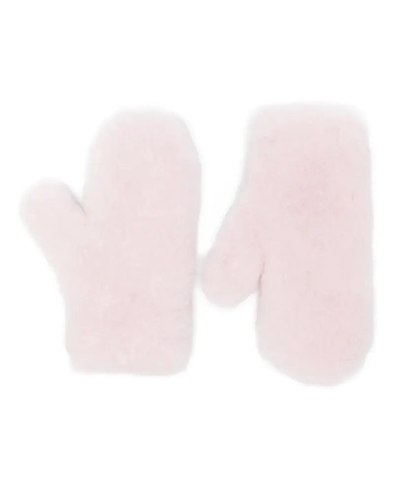 Max Mara teddy strap mittens - Rosa Rosa