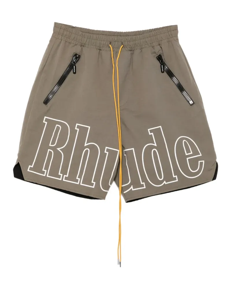 RHUDE Shorts mit Kordelzug - Grün Grün