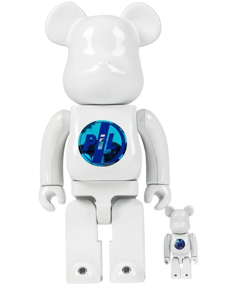 Medicom Toy x Public Image Limited Chrome BE@RBRICK 100% und 400% Figuren-Set Weiß