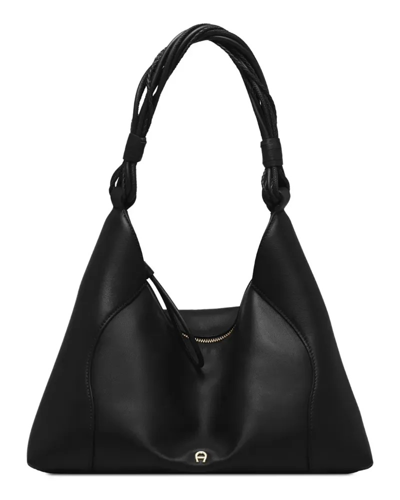 Aigner Mittelgroße Giara Schultertasche - Schwarz Schwarz