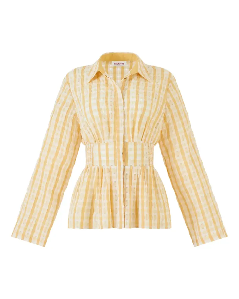 Rosie Assoulin checked shirt - Gelb Gelb