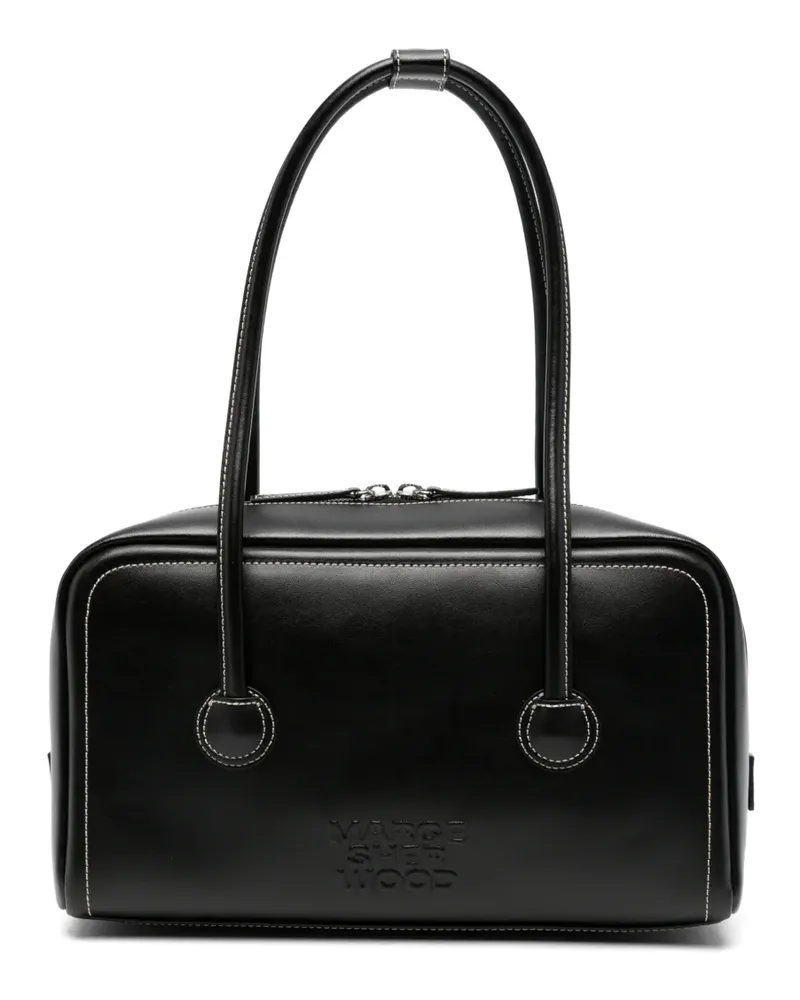 Marge Sherwood Tote Bag mit Logo-Prägung - Schwarz Schwarz