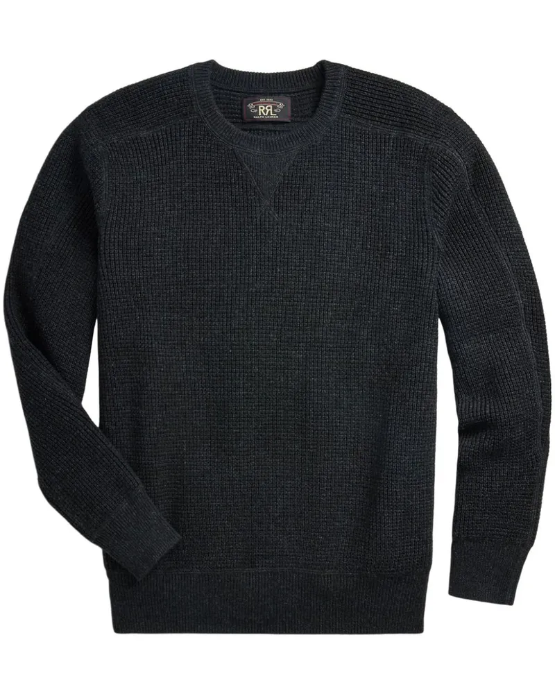 Ralph Lauren Kaschmirpullover mit Waffelstrick-Muster - Schwarz Schwarz