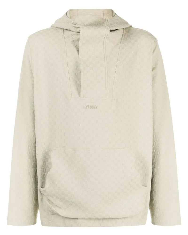 OFF DUTY Karierter Ribbs Hoodie Nude