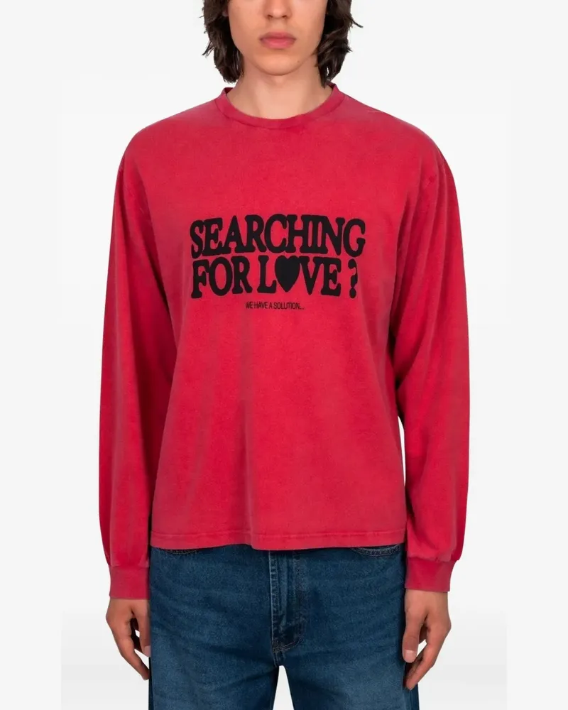 Carne Bollente Langarmshirt mit grafischem Print - Rot Rot