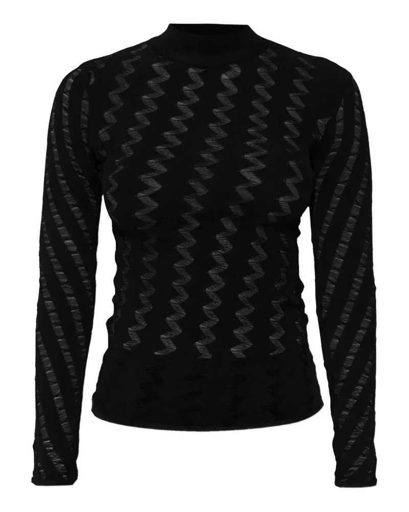 IRO Aliona Pullover mit Zickzackmuster - Schwarz Schwarz