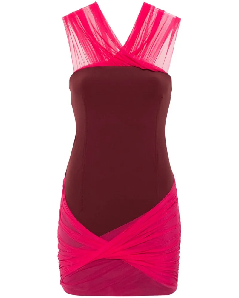 Patrizia Pepe Minikleid in Colour-Block-Optik - Rosa Rosa