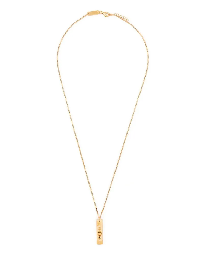 Maison Margiela Halskette mit Logo-Anhänger - Gold Gold