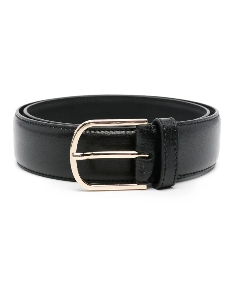 Totême Breiter Gürtel aus Leder - Schwarz Schwarz