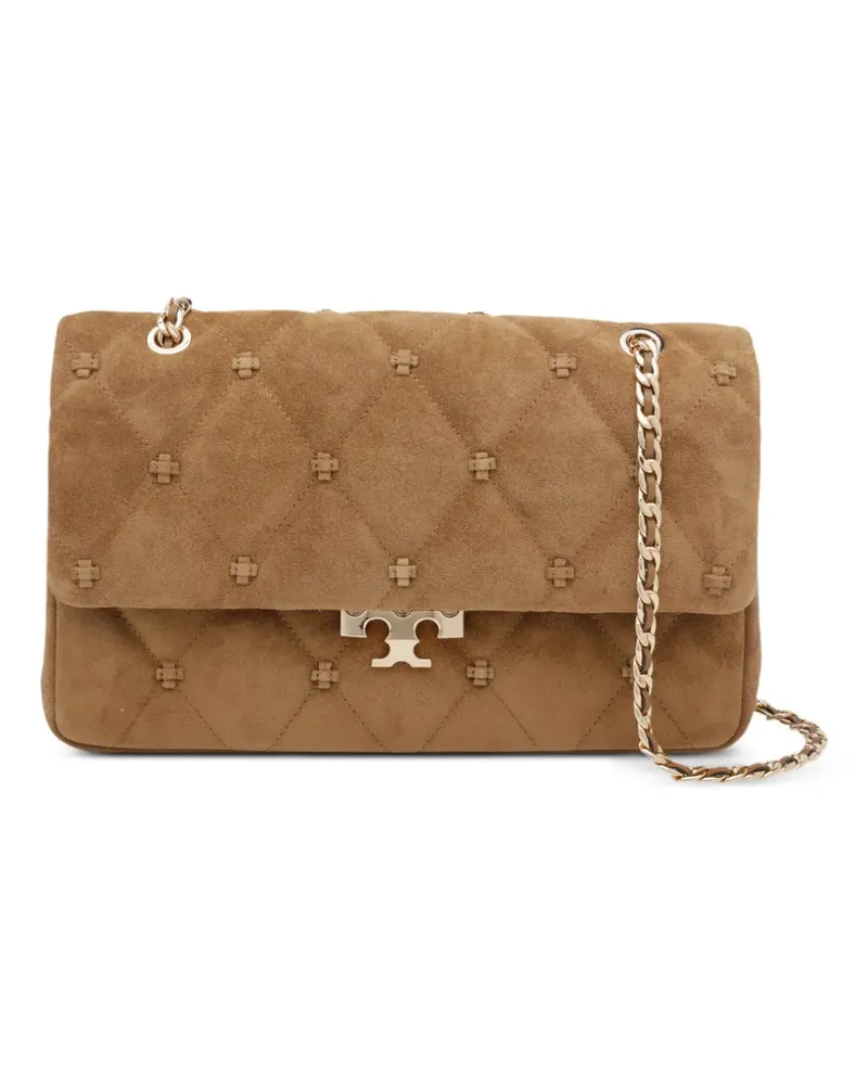 Tory Burch Bunny Schultertasche aus Wildleder - Braun Braun