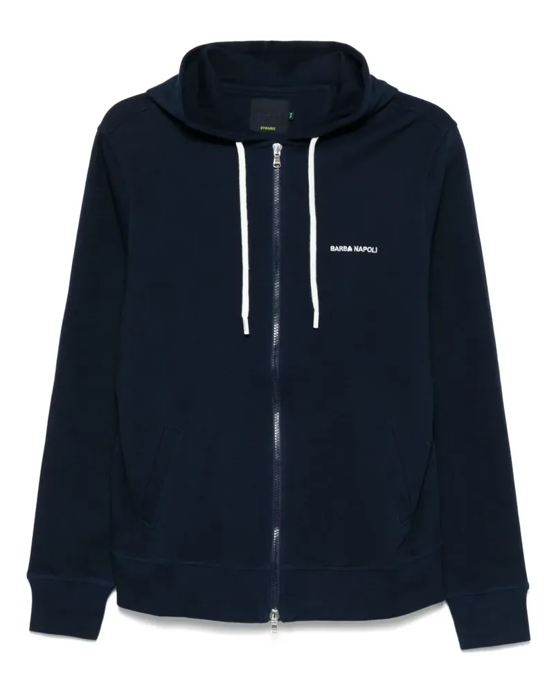 BARBA Hoodie mit Logo-Stickerei - Blau Blau