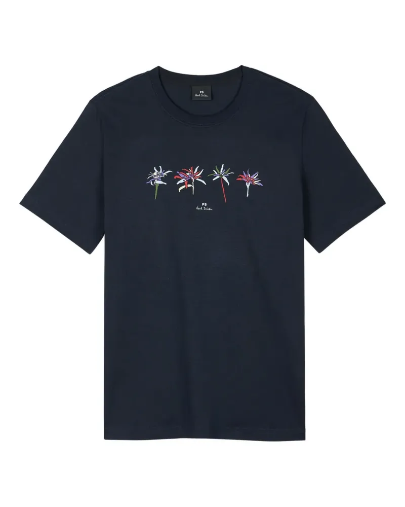 Paul Smith T-Shirt mit Blumen-Print - Schwarz Schwarz