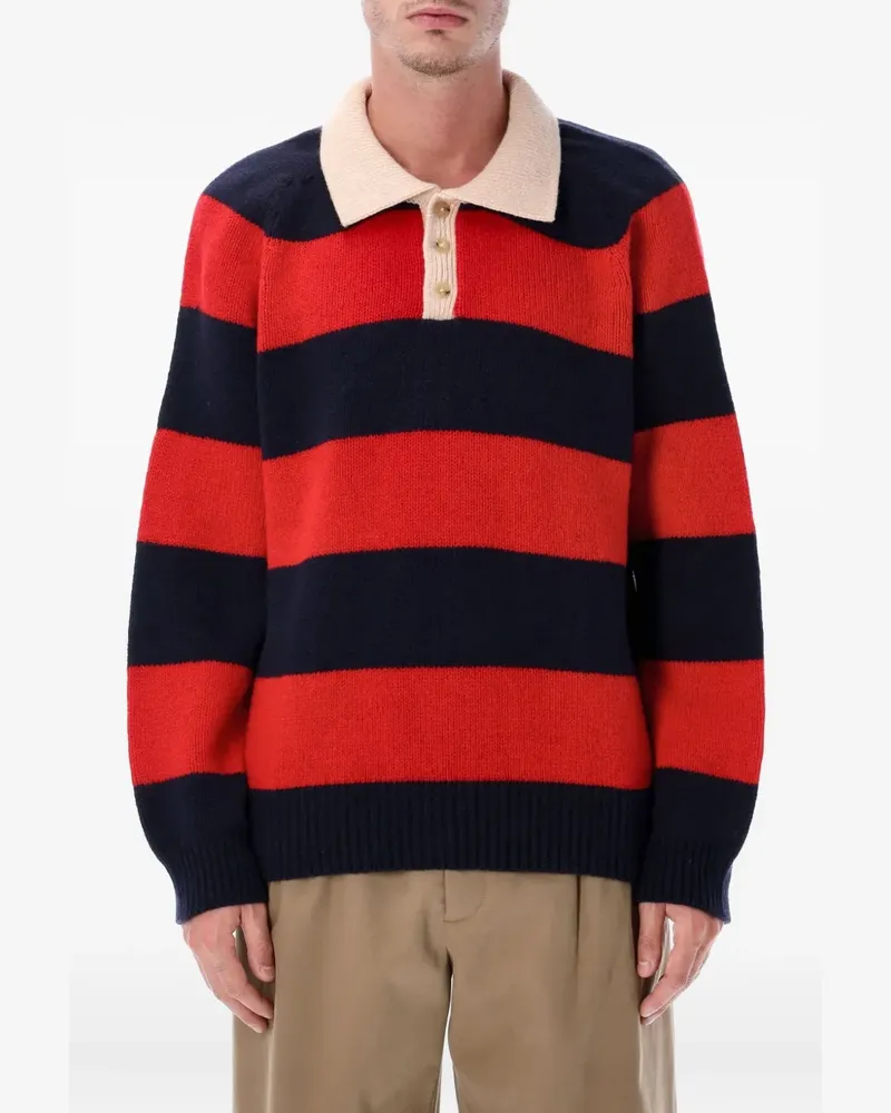Howlin' Gestreifter Strickpullover - Rot Rot