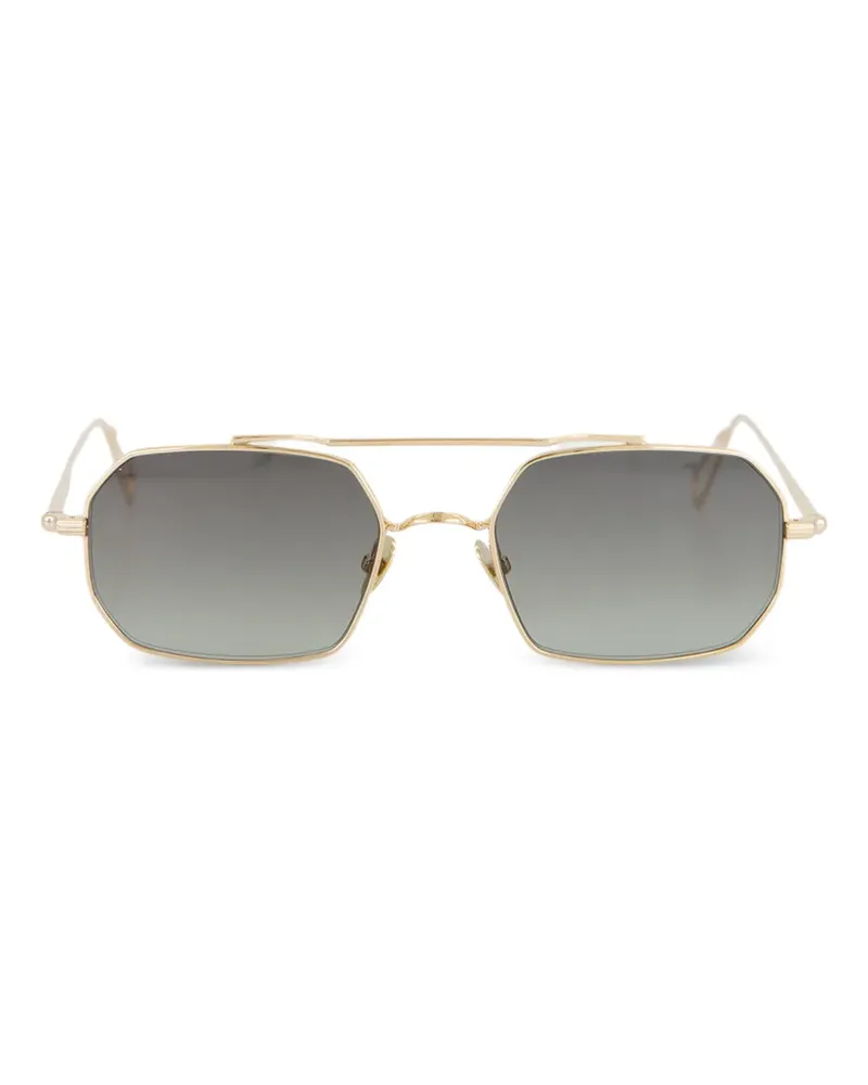 AHLEM Clovis Sonnenbrille mit geometrischem Gestell - Gold Gold