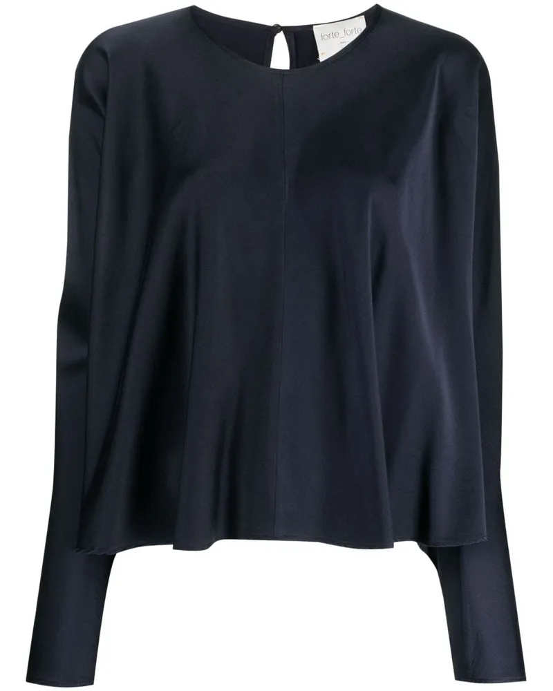 forte_forte Hemd mit Satin-Finish - Blau Blau