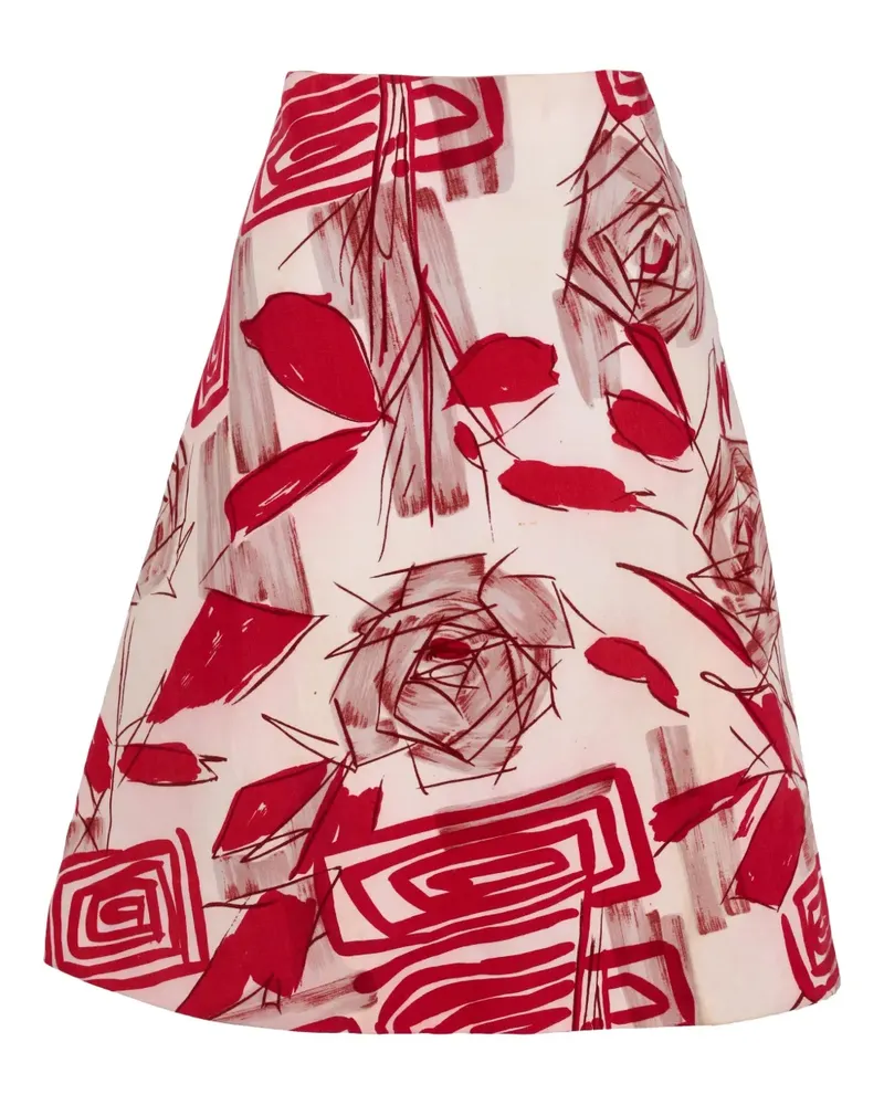 Marni Rock mit Blumen-Print - Rosa Rosa