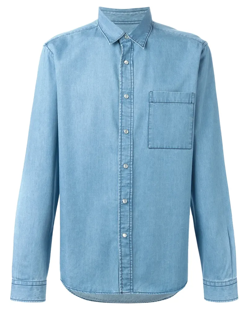 AMI Paris Jeanshemd mit Knöpfen - Blau Blau