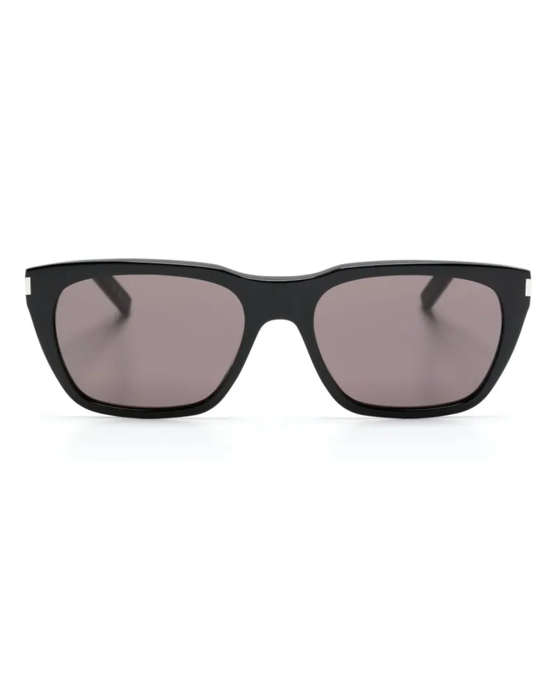Saint Laurent Cat-Eye-Sonnenbrille mit Logo - Schwarz Schwarz