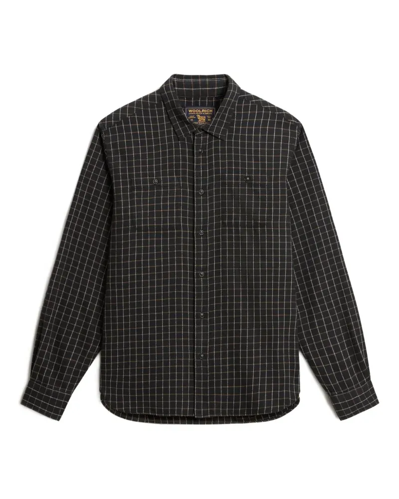 Woolrich Kariertes Warren Flanellhemd - Schwarz Schwarz