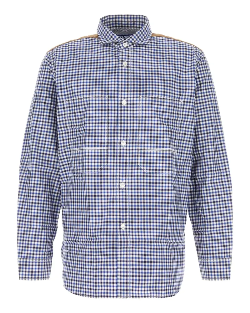 Junya Watanabe Hemd mit Kontrasteinsätzen - Blau Blau