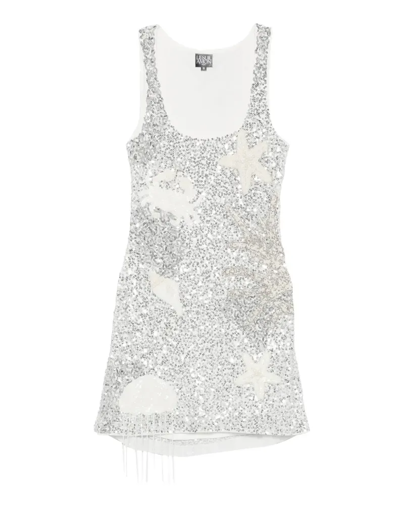 Leslie Amon Mermaid sequin-embellished mini dress - Silber Silber