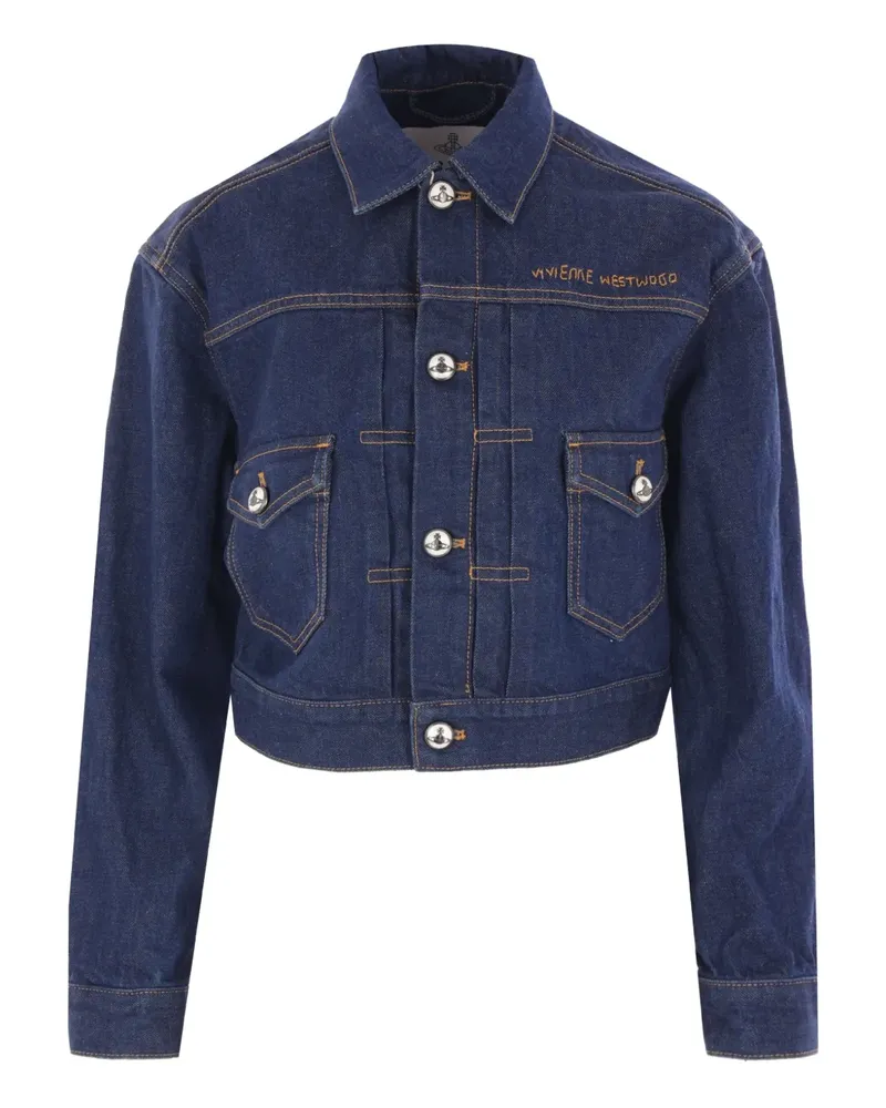 Vivienne Westwood Marlene Cropped-Jeansjacke - Blau Blau