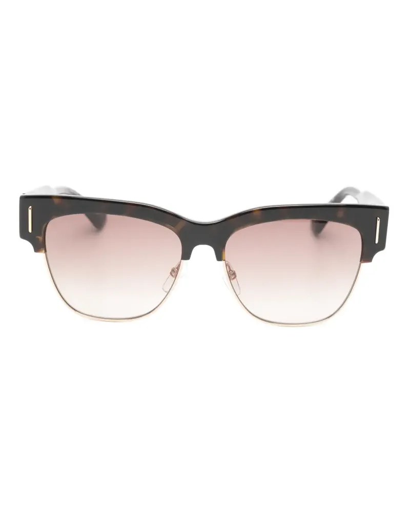 Moschino tortoiseshell-effect cat-eye sunglasses - Braun Braun