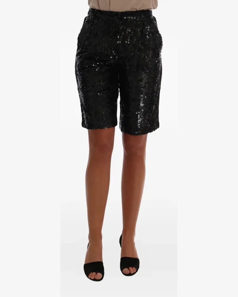 Dolce & Gabbana Shorts mit Pailletten - Schwarz Schwarz